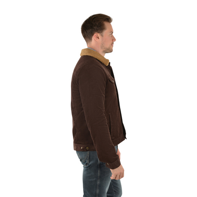 Wrangler Mens Stirling Sherpa Lining Cord Jacket