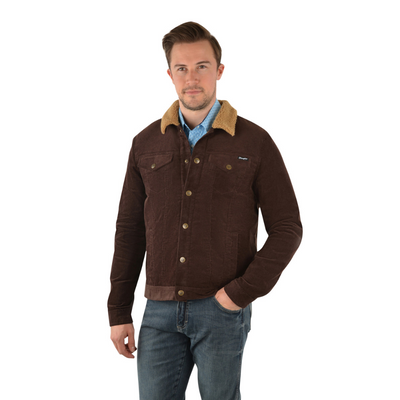Wrangler Mens Stirling Sherpa Lining Cord Jacket