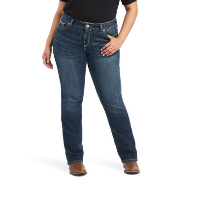 Ariat Womens REAL Mid Rise Straight Leg Freesia Jean