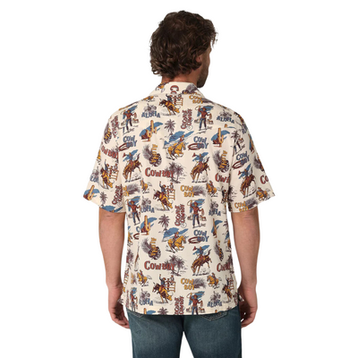Wrangler Mens Coconut Cowboy Snap Front SS Shirt