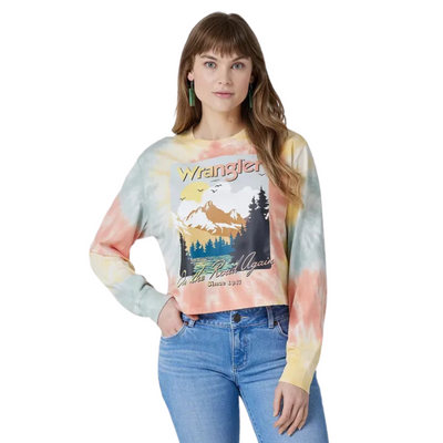 Wrangler Womens Retro Tie Dye LS Tee