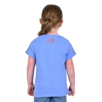 Pure Western Girls Indigo SS Raglan Tee