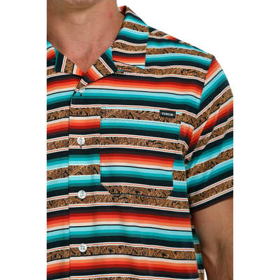Cinch Mens Western Camp SS Shirt