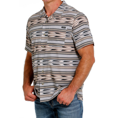 Cinch Mens Western Camp SS Shirt