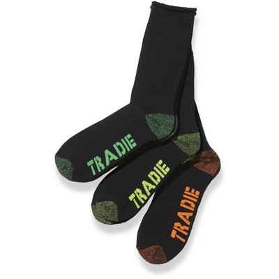 Tradie Mens Cotton 3Pk Work Socks