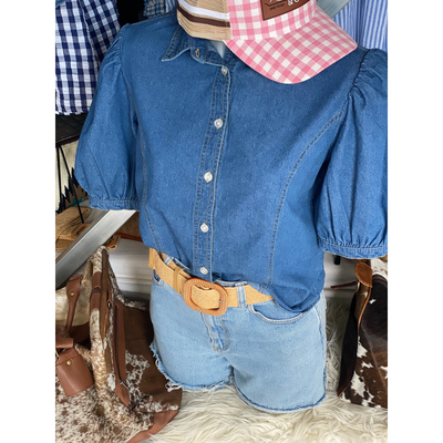 Rare Breed Womens Classy Daisy Short Sleeve Puff