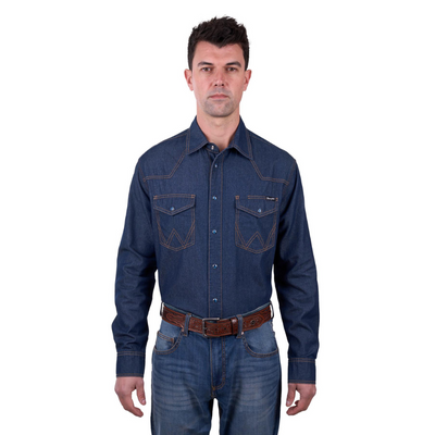 Wrangler Mens Jay Denim LS Shirt