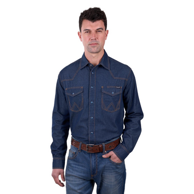 Wrangler Mens Jay Denim LS Shirt