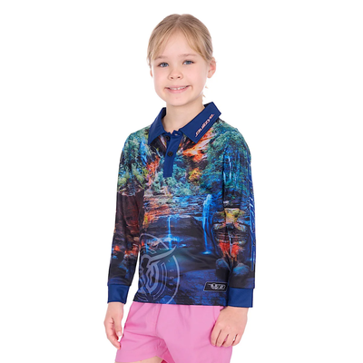 Bullzye Girls Waterfall LS Fishing Shirt