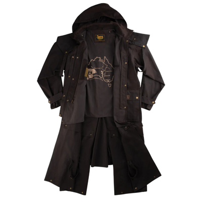 Burke and Wills Balranald Full Length Oilskin Coat