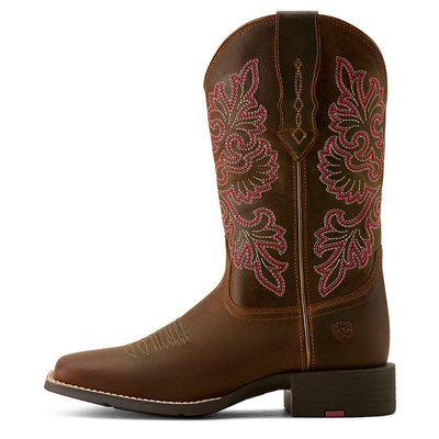 Ariat Womens Round Up Wide Square Toe Stretch Top Boot