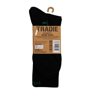 Tradie Mens Ribbed Bamboo 2 Pk Socks