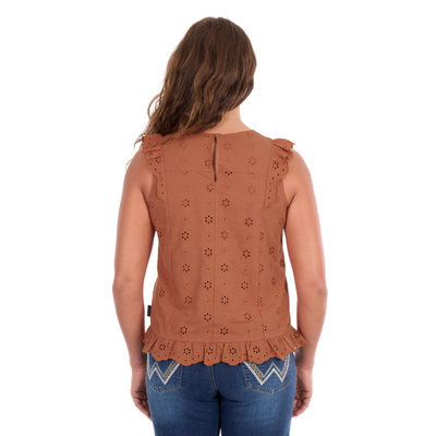 Wrangler Womens Grace Sleeveless Cotton Blouse
