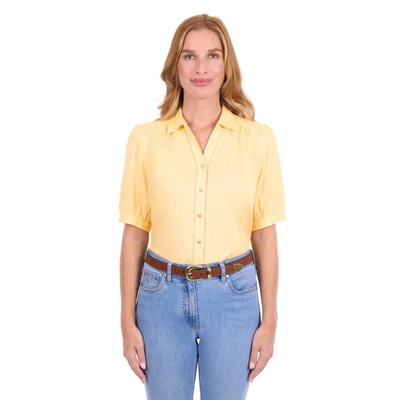 Thomas Cook Womens Colette Linen Blend SS Shirt