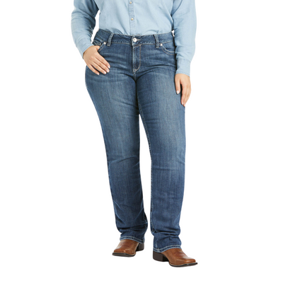 Ariat Womens REAL Mid Rise Straight Leg Arrow Fit Gianna Jean