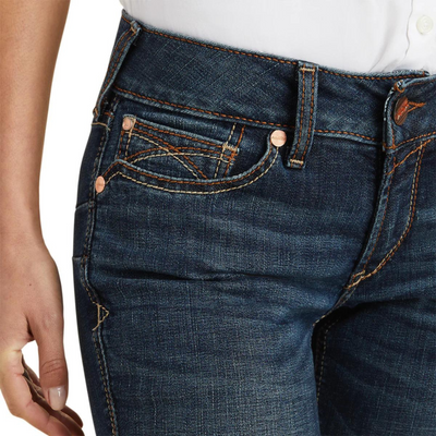 Ariat Womens REAL Mid Rise Amora Bootcut Jean