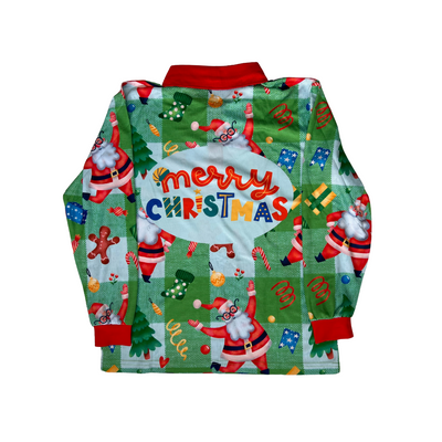 Mens/Womens Christmas Fishing Shirt Jolly Santa Check