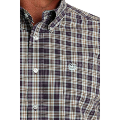 Cinch Mens Purple Check LS Shirt