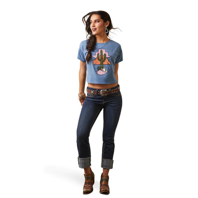 Ariat Womens Treasure Cactus Print SS Tee