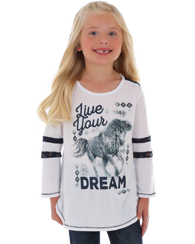 Wrangler Girls Live Your Dream 3/4 Sleeve Top