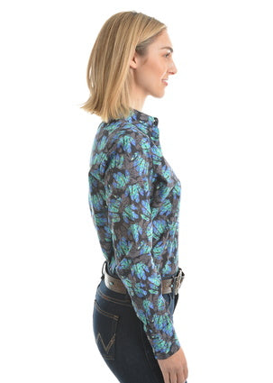 Wrangler Womens Juni Print Long Sleeve Shirt