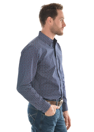 Pure Western Mens Steve Print Long Sleeve Shirt