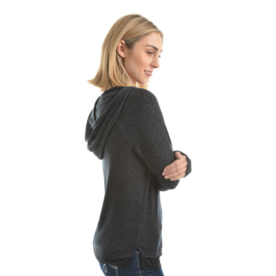 Pure Western Womens Casey Hooded Long Sleeve Top