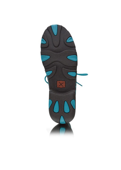 Twisted X Womens Driving Moc Blue Crinkle Lace Up Boot