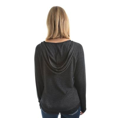 Pure Western Womens Casey Hooded Long Sleeve Top