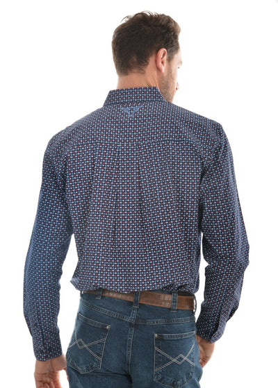 Pure Western Mens Steve Print Long Sleeve Shirt
