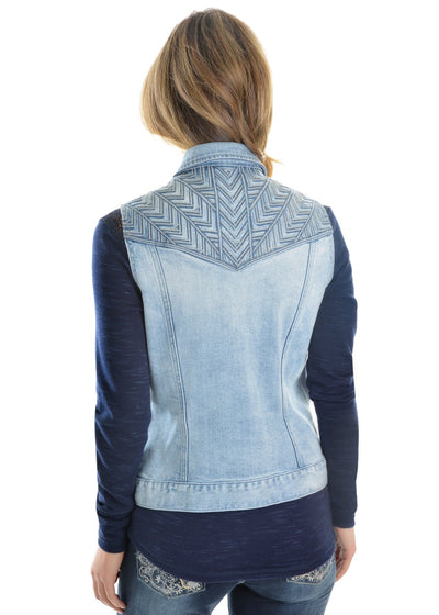 Pure Western Womens Valerie Denim Vest