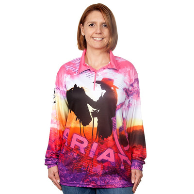Ariat Womens Fishing Shirt Western Theme