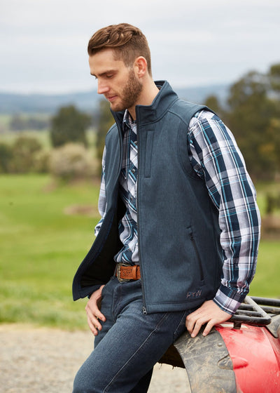 Pure Western Mens Ryland Softshell Vest