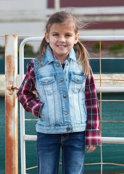 Pure Western Girls Valerie Denim Vest