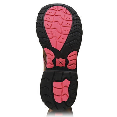 Twisted X Womens Pink Ribbon All Round Lace Up Boot