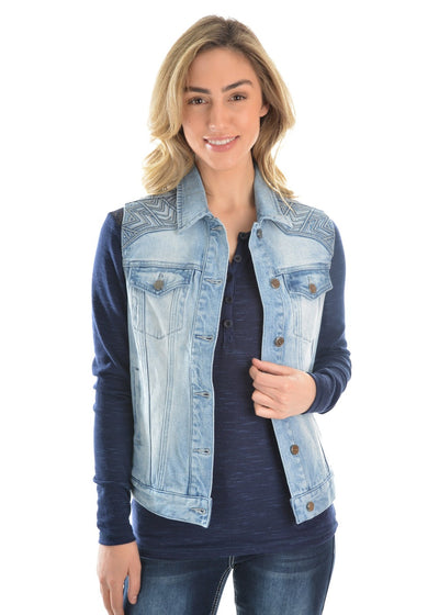 Pure Western Womens Valerie Denim Vest