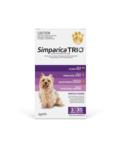 Simparica Trio 2.6-5kg Purple 3Pk