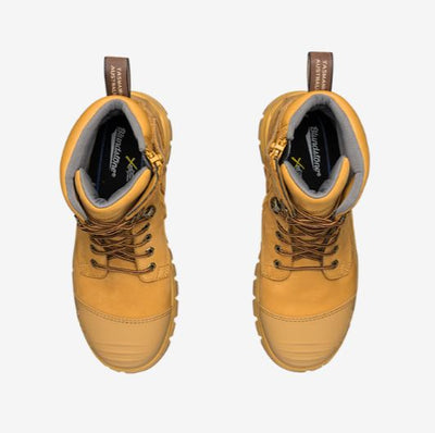 Blundstone Mens 992 Safety Lace and Zip Wheat