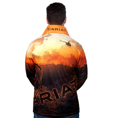 Ariat Mens Fishing Shirt Western Theme