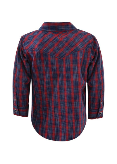 Pure Western Boys Dalwood Check Long Sleeve Shirt