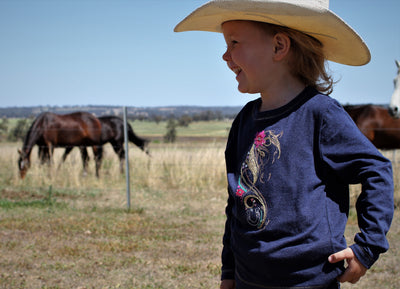 Thomas Cook Girls Lucky Horses Long Sleeve Top
