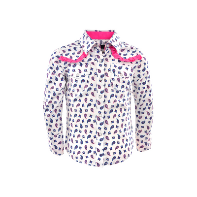 Pure Western Girls Harper Print LS Shirt