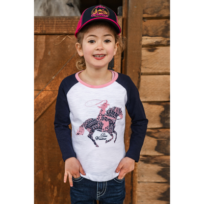 Pure Western Girls Lucky LS Raglan Tee