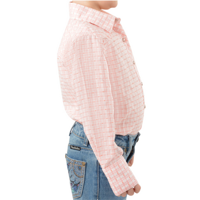 Pure Western Girls Olivia Check LS Shirt