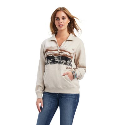 Ariat Womens Real Scenic 1/2 Zip Sweatshirt