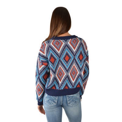 Pure Western Womens Geneva Cable Knit Pullover