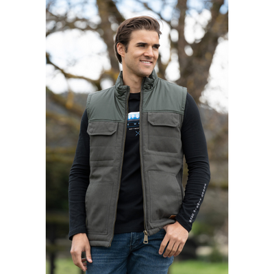 Pure Western Mens Cameron Canvas Vest