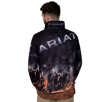 Ariat Mens Cattle Herd LS Fishing Shirt