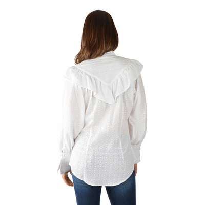 Pure Western Womens Savannah Ruffle LS Shirt