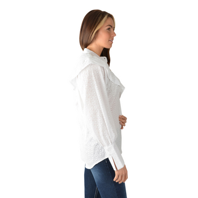 Pure Western Womens Savannah Ruffle LS Shirt